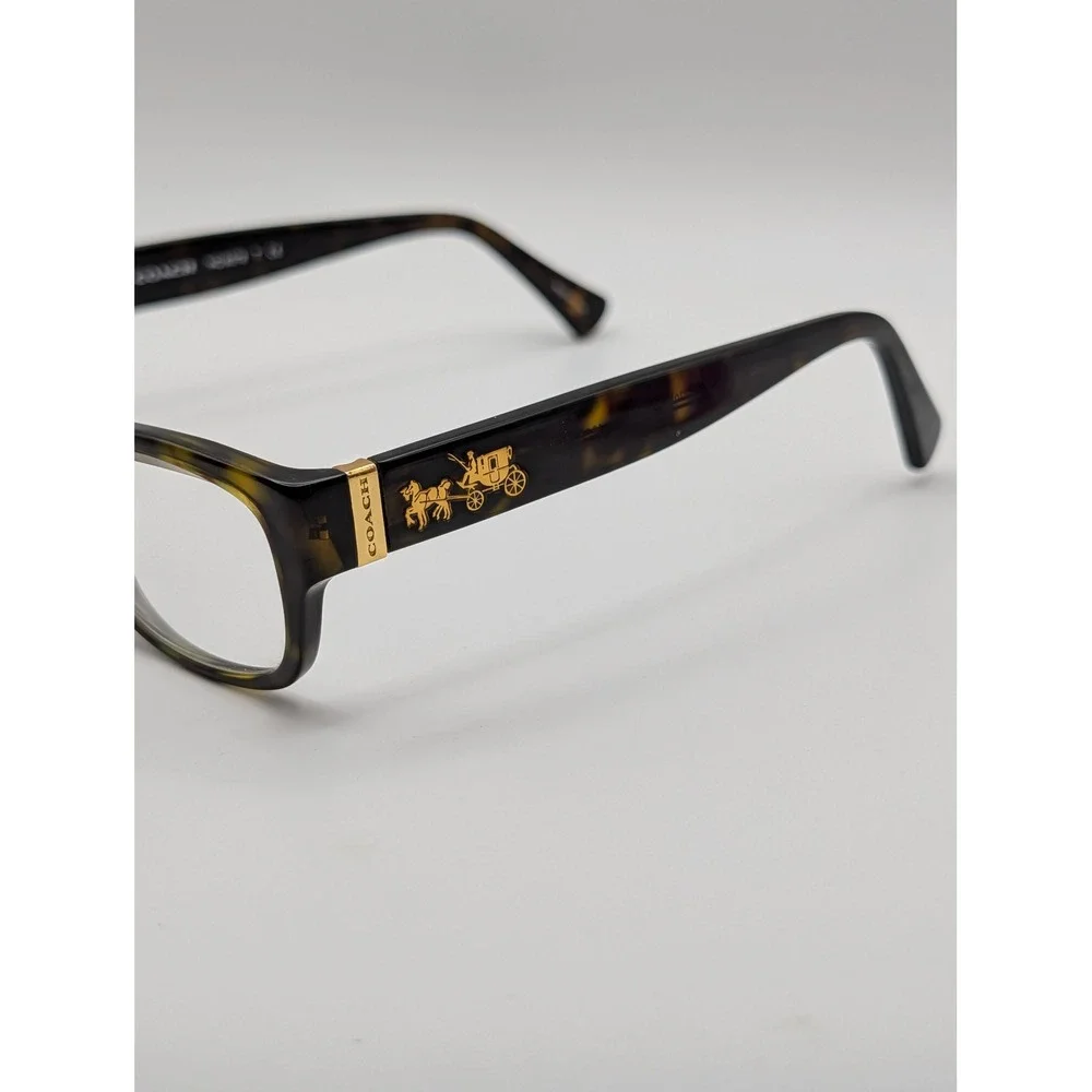 Coach HC6078 5120 Eyeglasses Dark Tortoise Gold Coach Logo 52-16-135